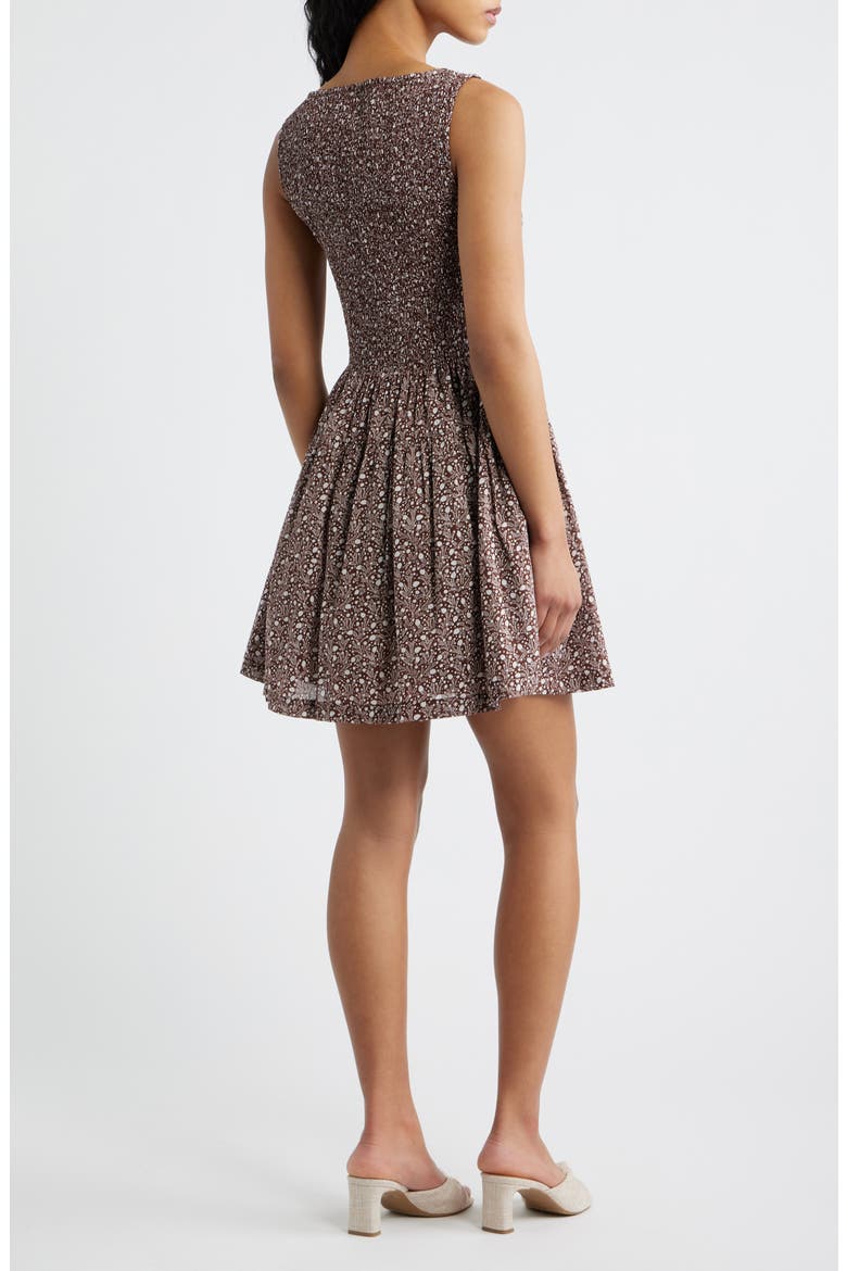 Cosima Mini Nap Dress, Alternate, color, DITSY THISTLE BROWN