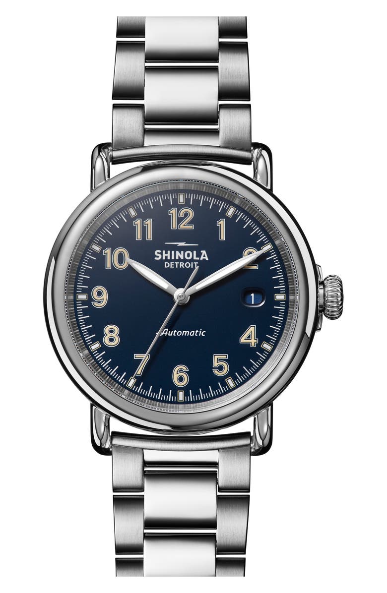 Shinola Runwell Automatic Bracelet Watch, 40mm, Main, color,