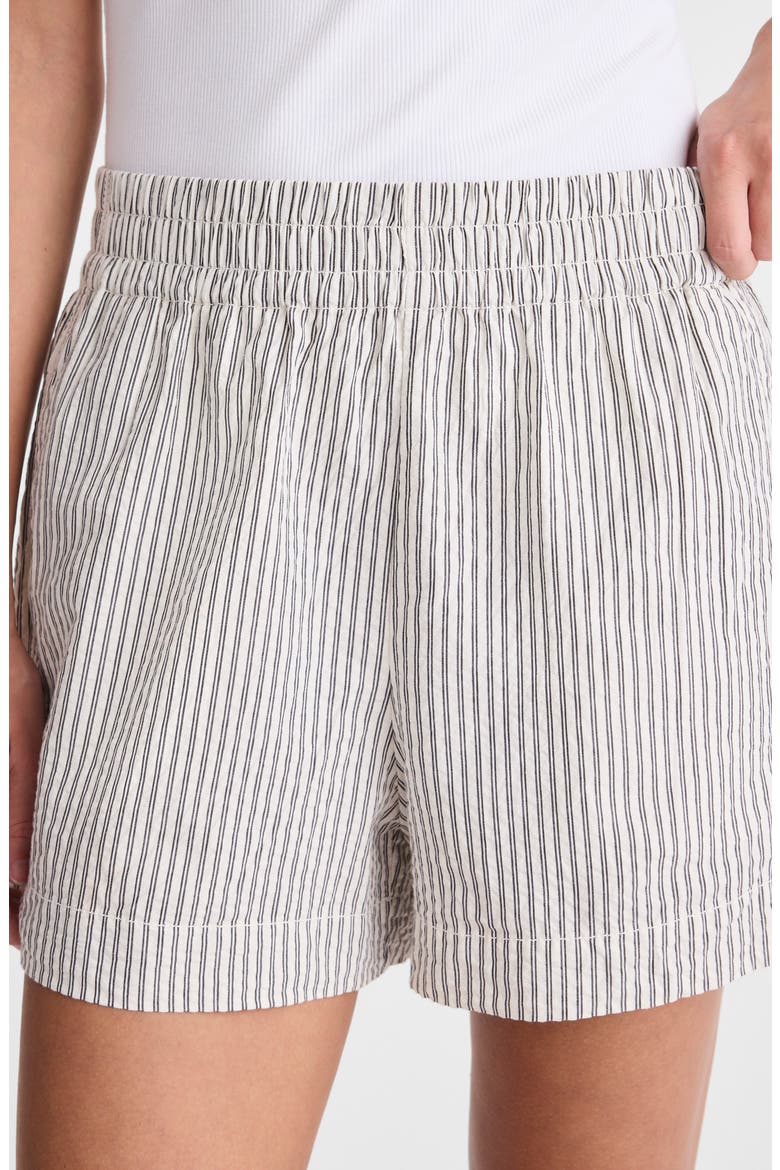 Pull-On Seersucker Shorts, Alternate, color, BLACK VINTAGE IVORY YARNDYE