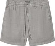 John Varvatos Daryl Linen Blend Drawstring Shorts