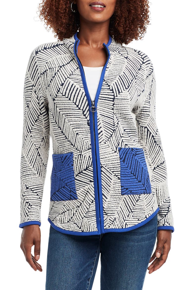 New Leaf Zip-Up Jacket, Main, color, BLUE MULTI