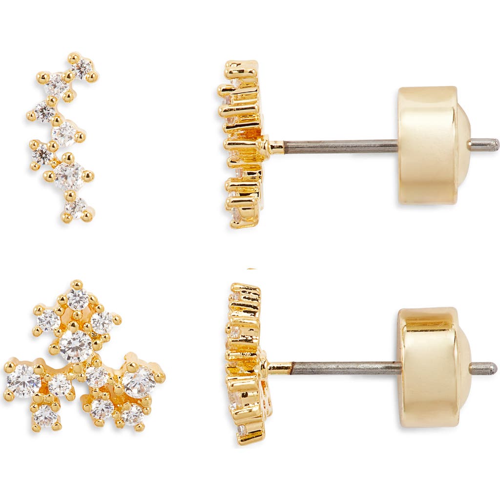 NORDSTROM NORDSTROM SET OF TWO DAINTY CUBIC ZIRCONIA STUD EARRINGS