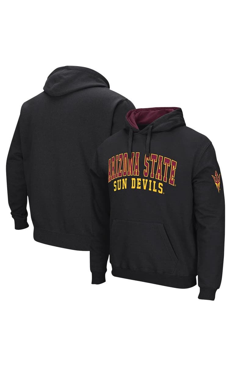 COLOSSEUM Men's Colosseum Black Arizona State Sun Devils Double Arch Pullover Hoodie, Main, color, Black