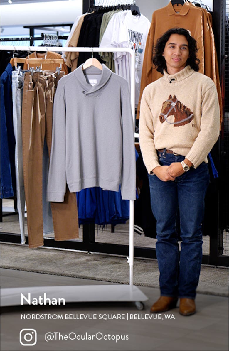 Deer Harbor Shawl Collar Cotton & Viscose Pullover, sales video thumbnail