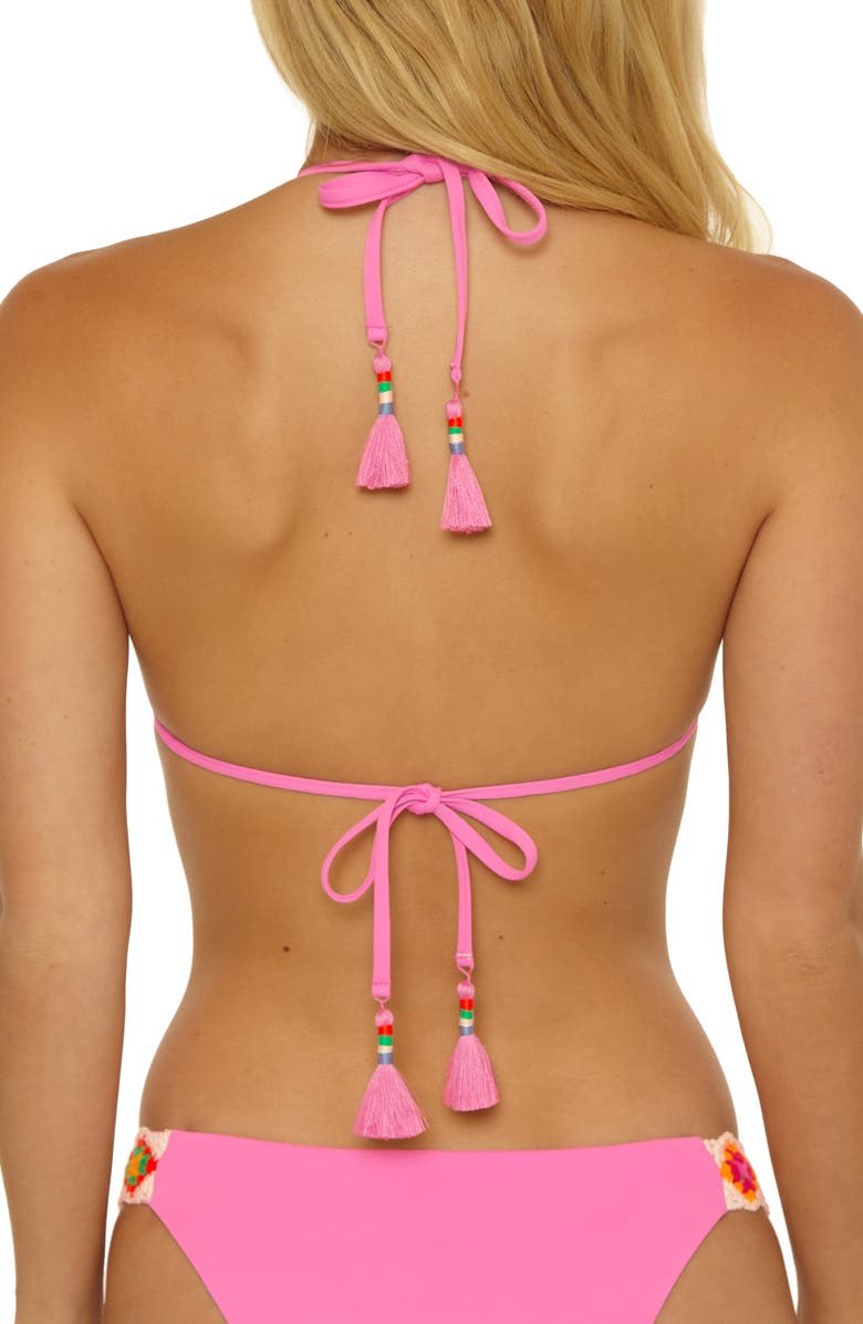 Isabella Rose 1969 Halter Triangle Swim Top, Alternate, color, Pinkie