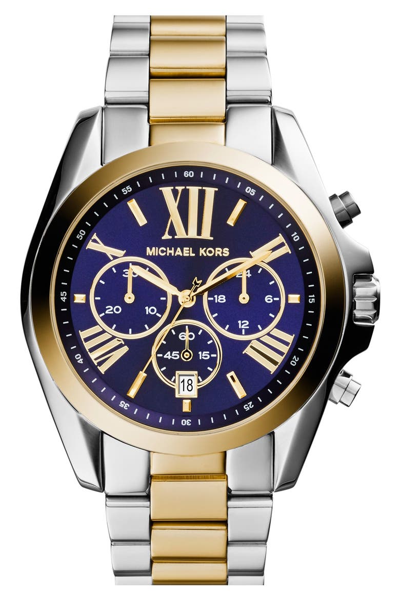 Bradshaw Chronograph Bracelet Watch, 43mm, Main, color, 2T SILVER/GOLD