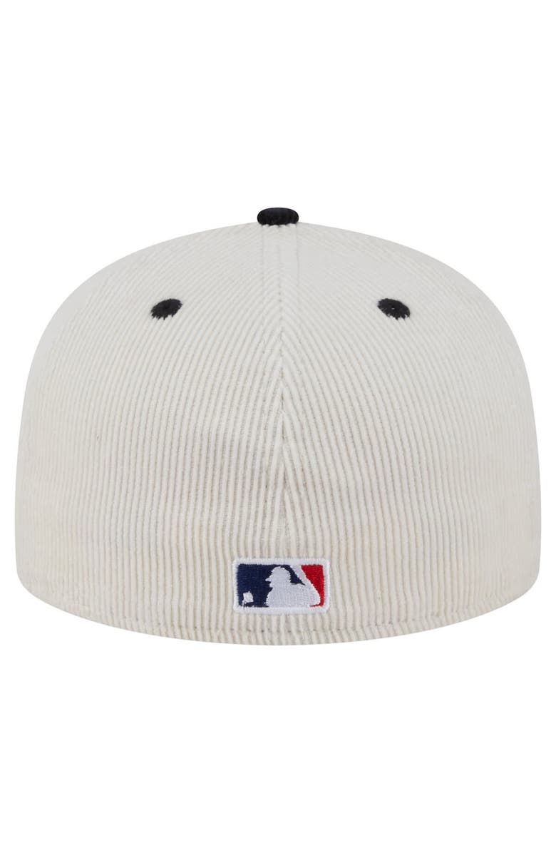 New Era Men's New Era Cream/Black Miami Marlins Two-Tone Corduroy 59FIFTY Fitted Hat, Alternate, color, 