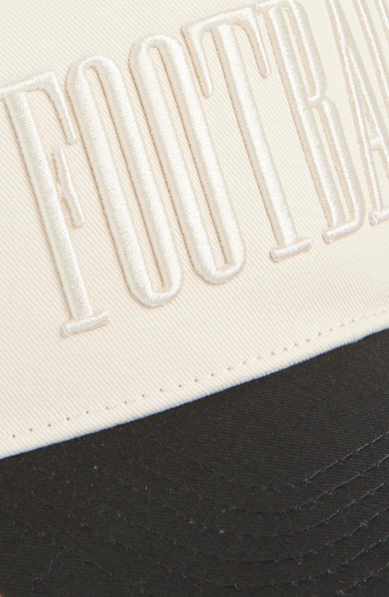 KenzKustomz Football Canvas Snapback Baseball Cap, Alternate, color, Black