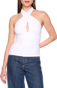 Susana Monaco Crossover Halter Top