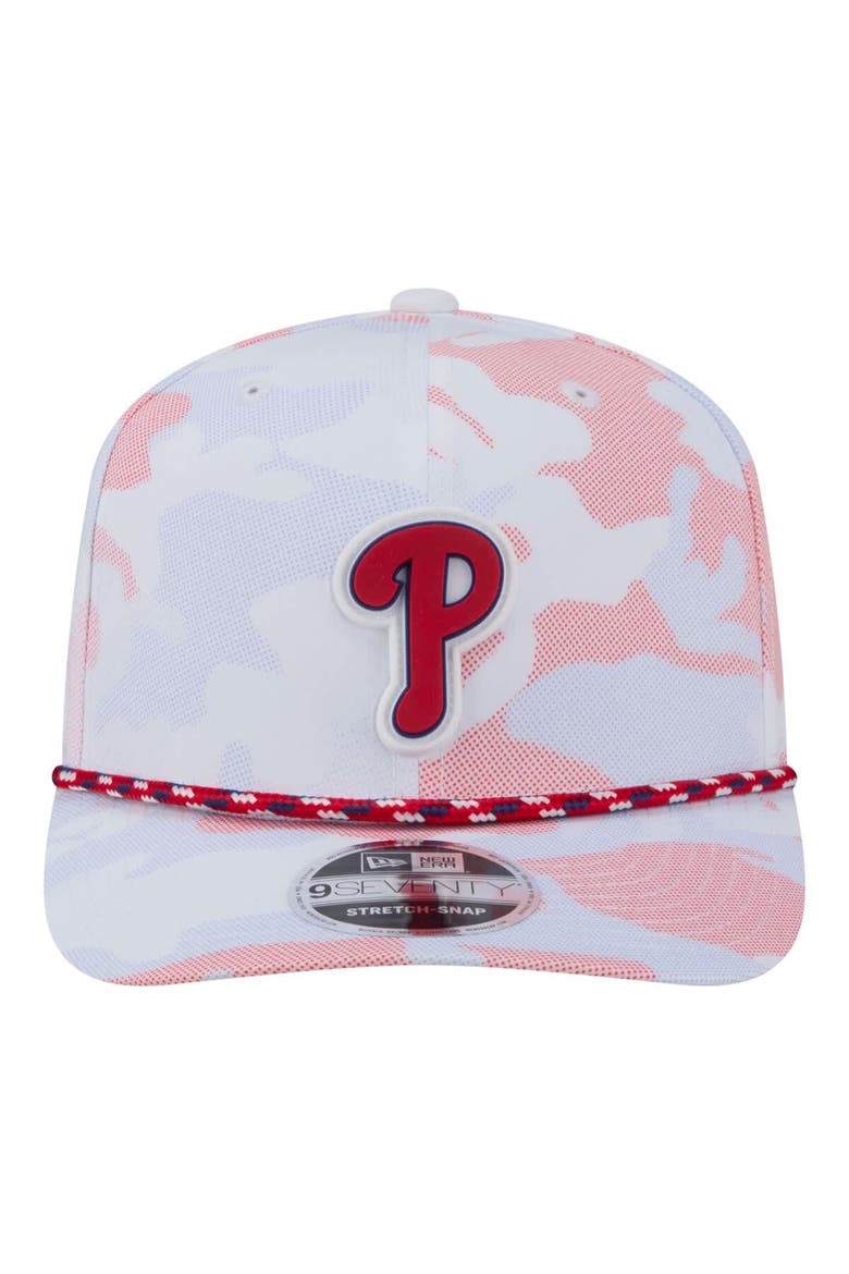 Men's New Era  White Philadelphia Phillies Camo Rope 9SEVENTY Adjustable Hat, Alternate, color, White