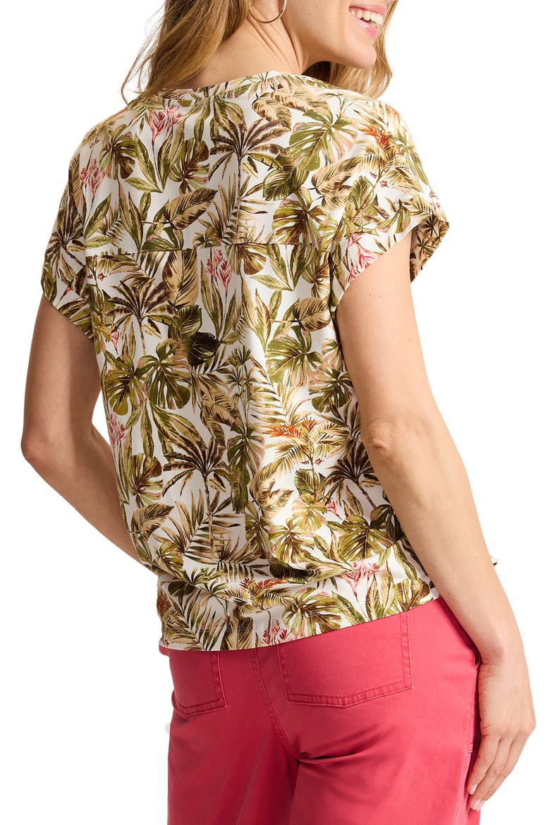 Kauai Hidden Coast Palm Print Top, Alternate, color, COCONUT