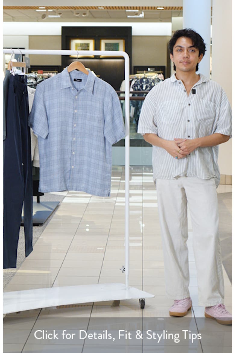 Irving Plaid Short Sleeve Linen Button-Up Shirt video