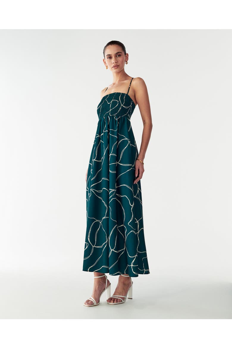 Acamar Maxi Dress, Alternate, color, Emerald Scribble