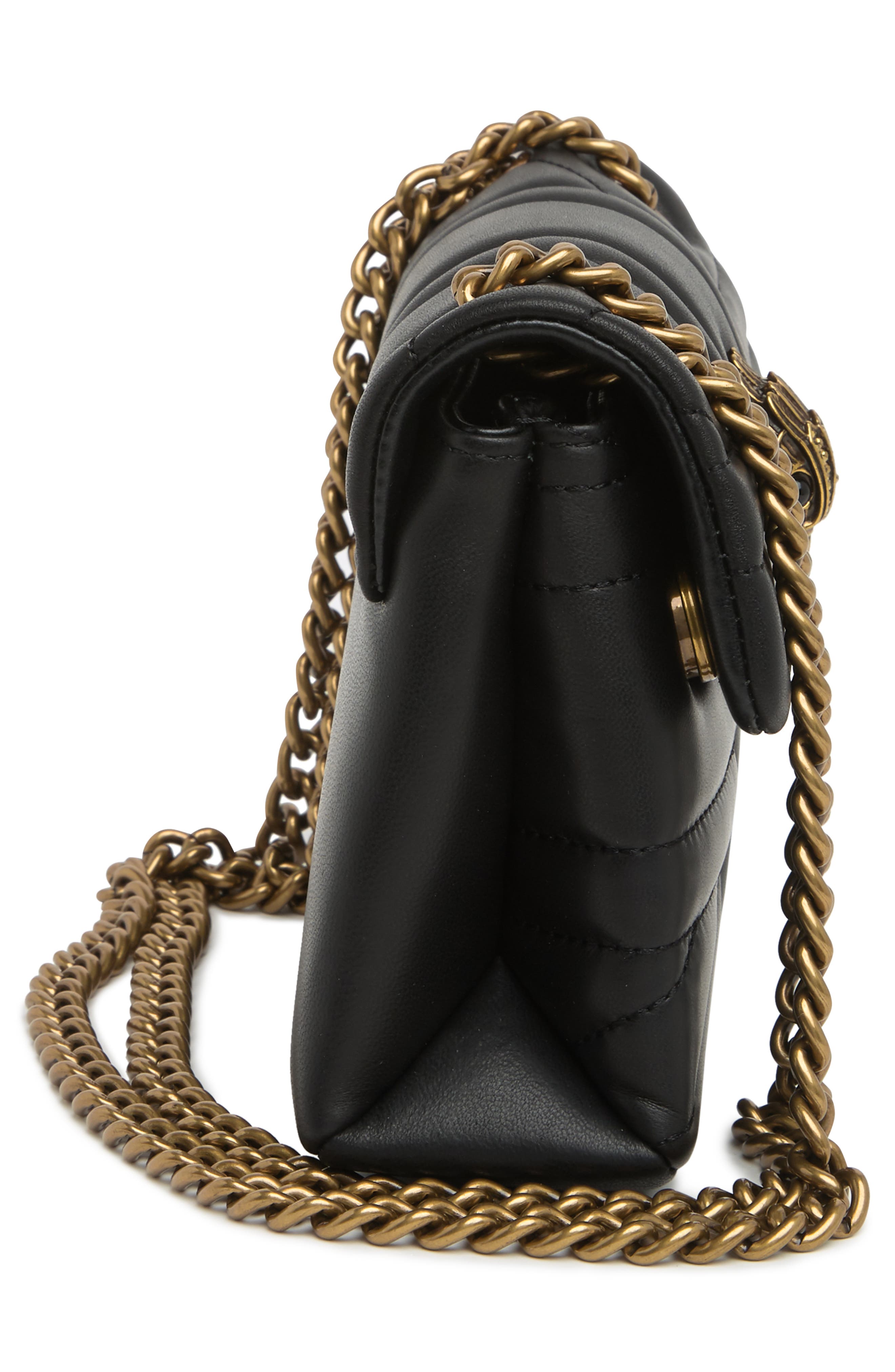 Kurt Geiger London Kensington Leather Mini Crossbody Bag, Alternate, color, Black