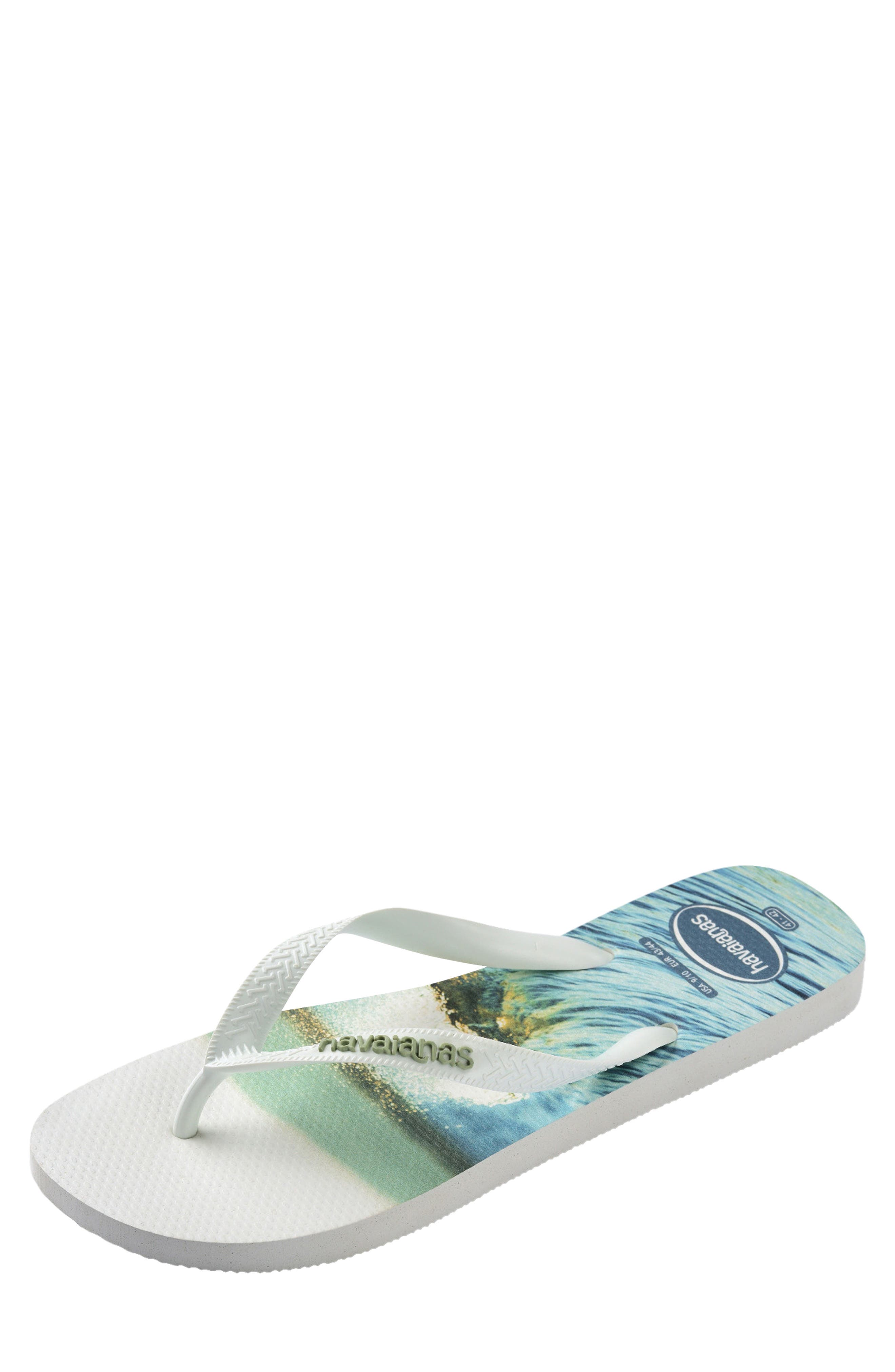 Top Surfer Flip Flop, Alternate, color, WHITE/ WHITE