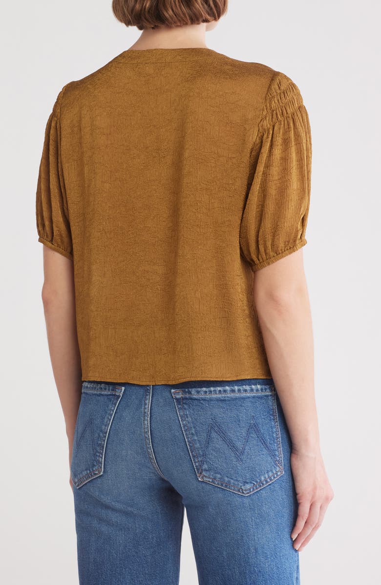 Pleione Puff Sleeve Button-Up Shirt, Alternate, color, 