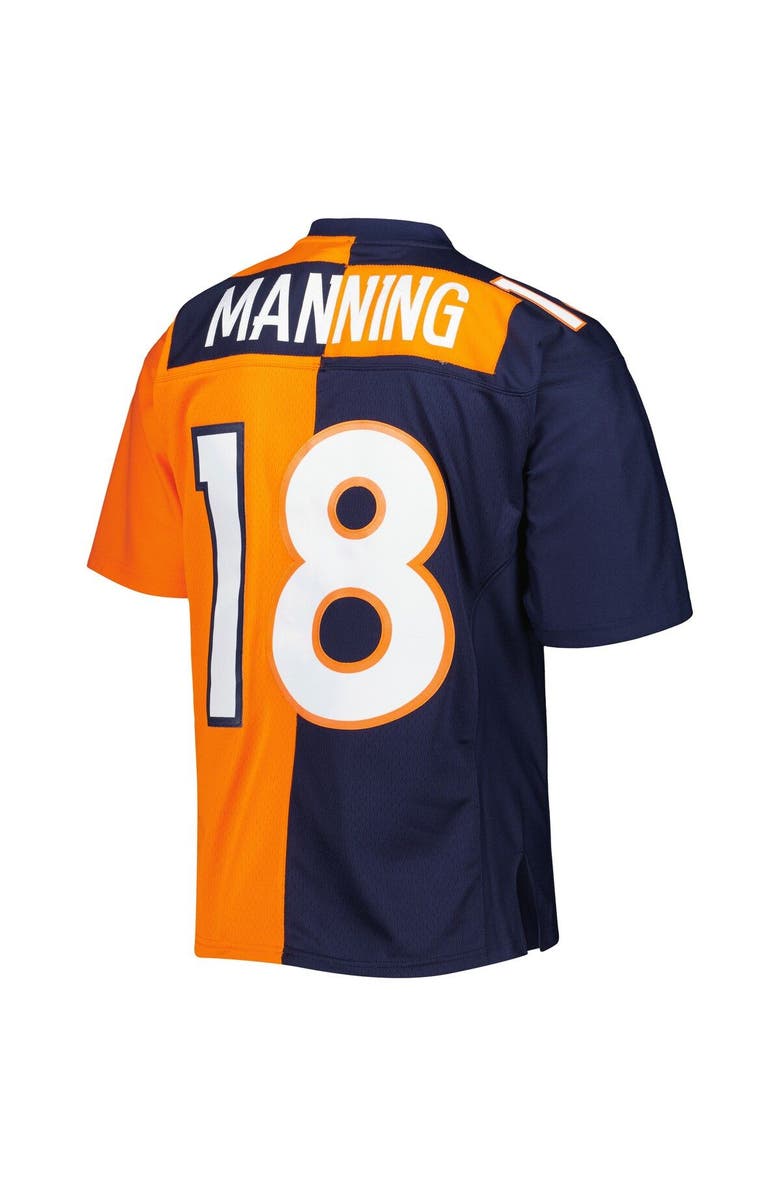 Mitchell & Ness Men's Mitchell & Ness Peyton Manning Navy/Orange Denver Broncos 2015 Split Legacy Replica Jersey, Alternate, color, Navy