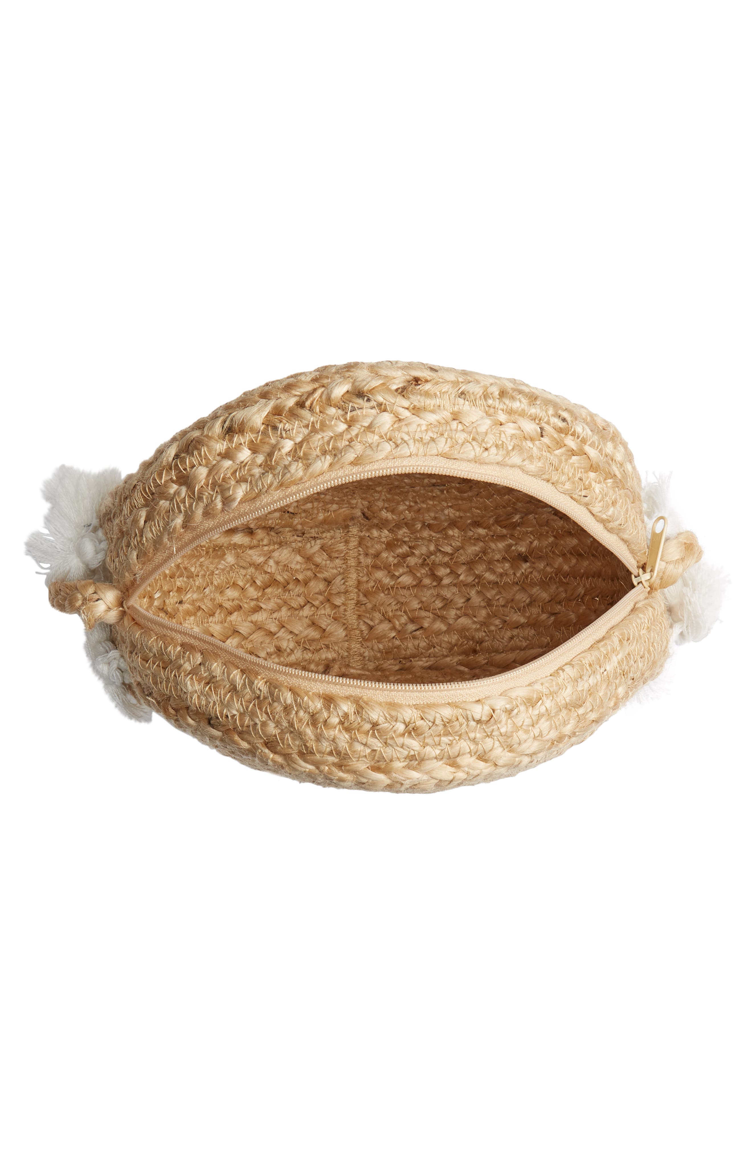 Marina Woven Circle Crossbody Bag, Alternate, color, IVORY