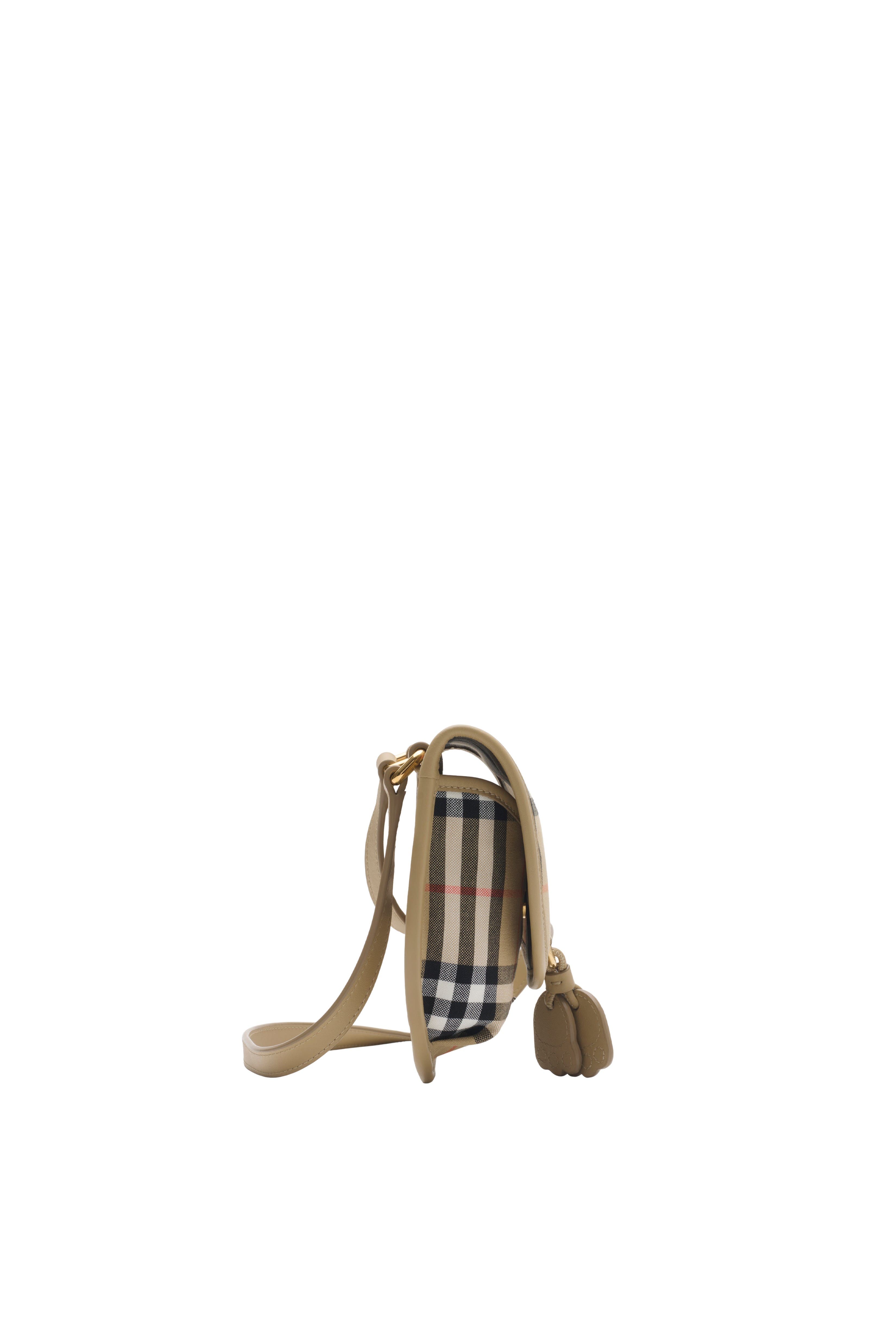 Burberry Check Crossbody Bag, Alternate, color, Sand Beige