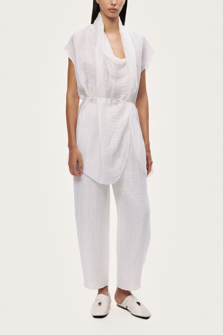 Relaxed Linen Pants, Alternate, color, White