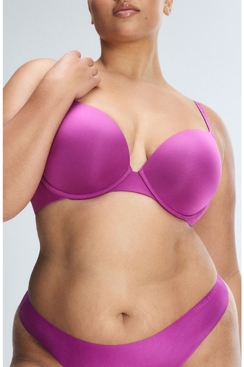 Microfiber Push-Up Bra, Alternate, color, PURPLE FLEUR