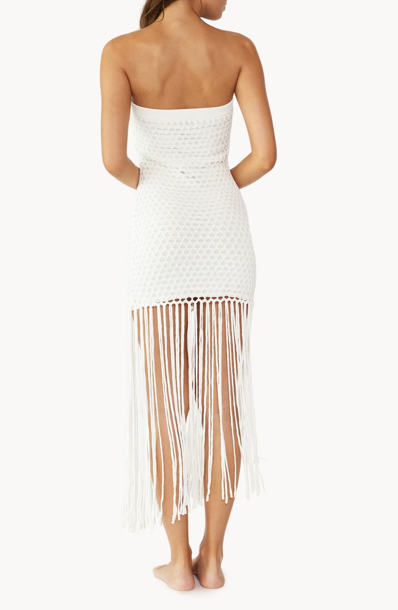 PQ SWIM Vanessa Strapless Cotton Cover-Up Dress, Alternate, color, Waterlily