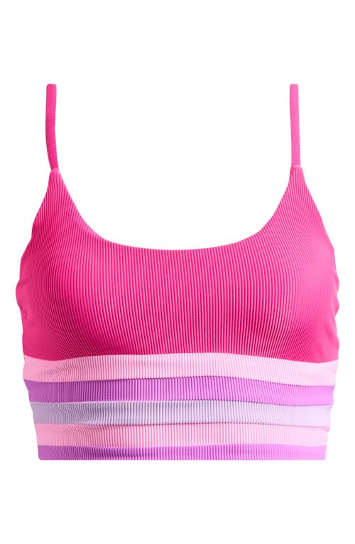 Beach Riot Mae Rib Colorblock Bikini Top