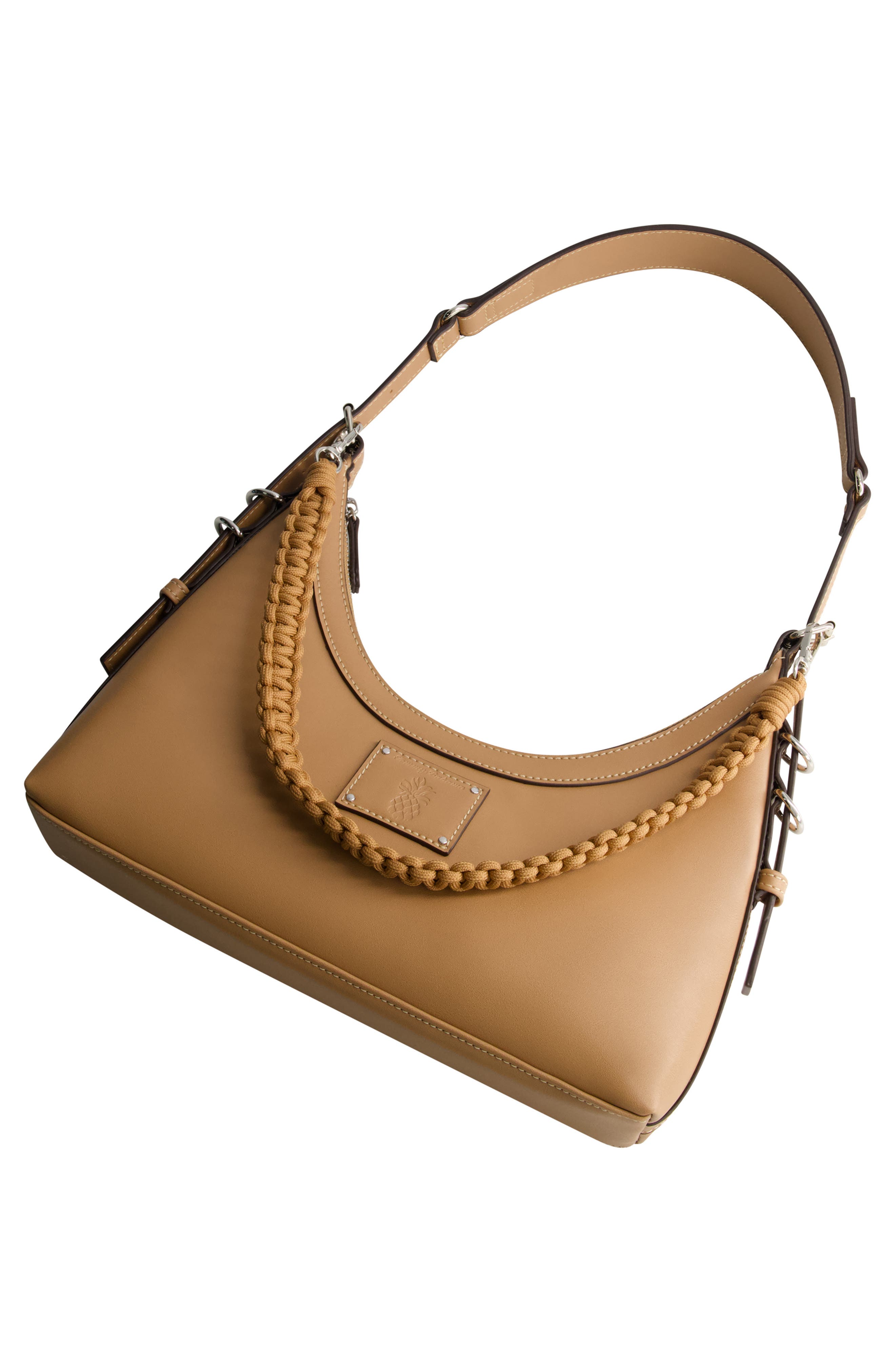 Tommy Bahama Debossed Logo Hobo Bag, Alternate, color, Tan