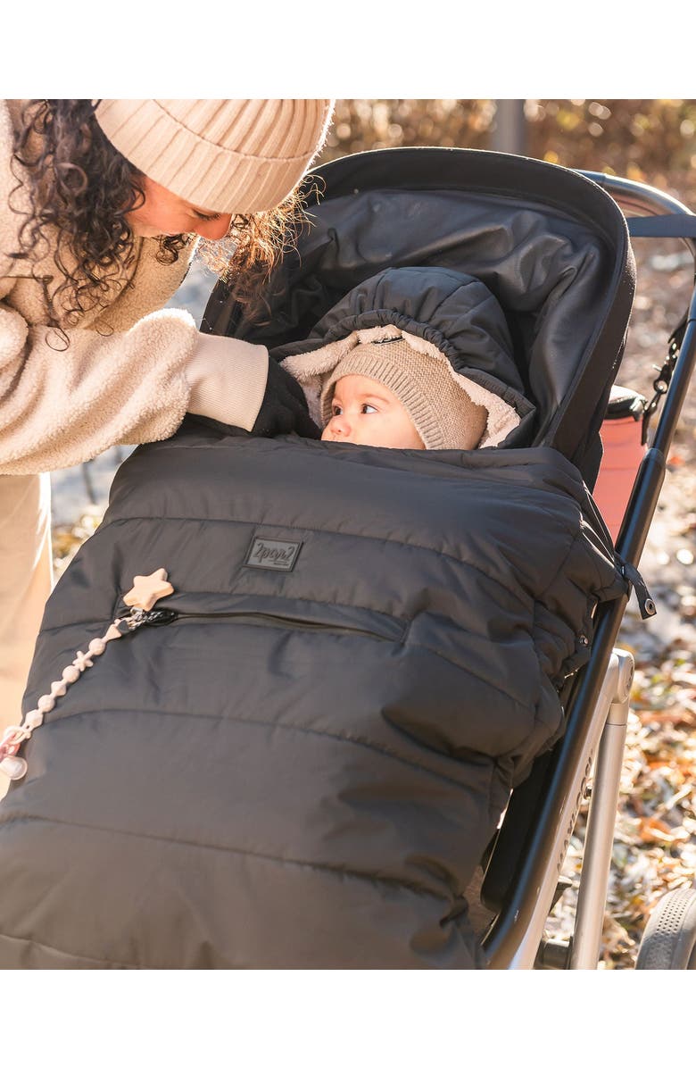 Deux par Deux Baby Unisex Multifunction 3-In-1 Envelope Black, Alternate, color, 