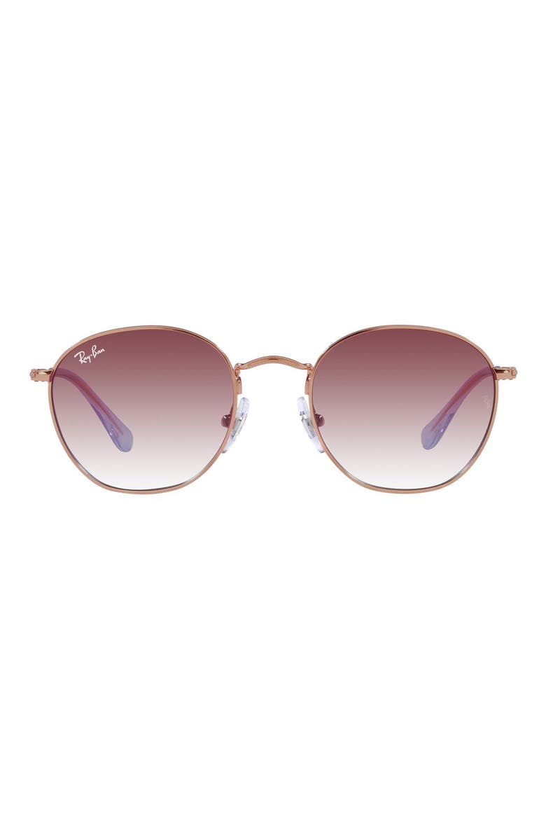 Kids' Rob Junior 48mm Round Sunglasses, Main, color, ROSE GOLD