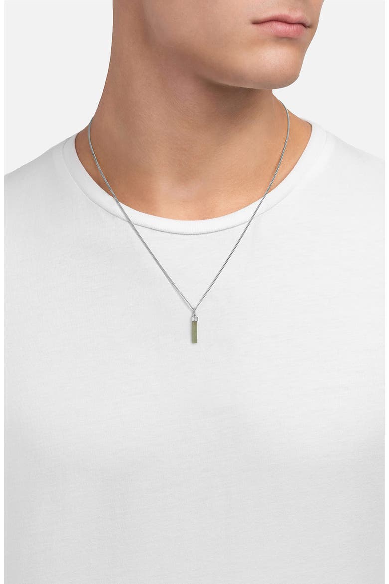 Remi Aventurine Pendant Necklace, Alternate, color, STERLING SILVER/ GREEN