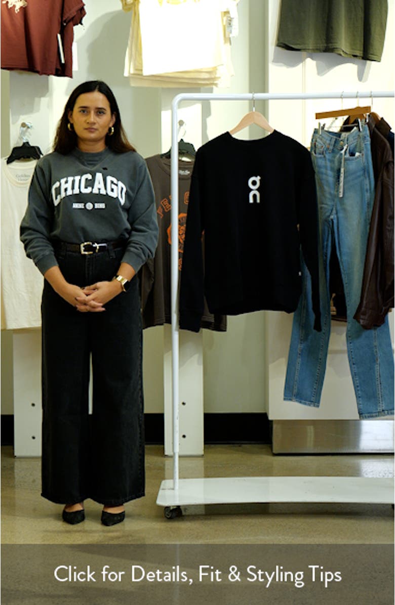 Club Crewneck Cotton Blend Sweatshirt, sales video thumbnail