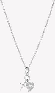 Rizen Jewelry Faith, Hope, & Love Charm Pendant Necklace