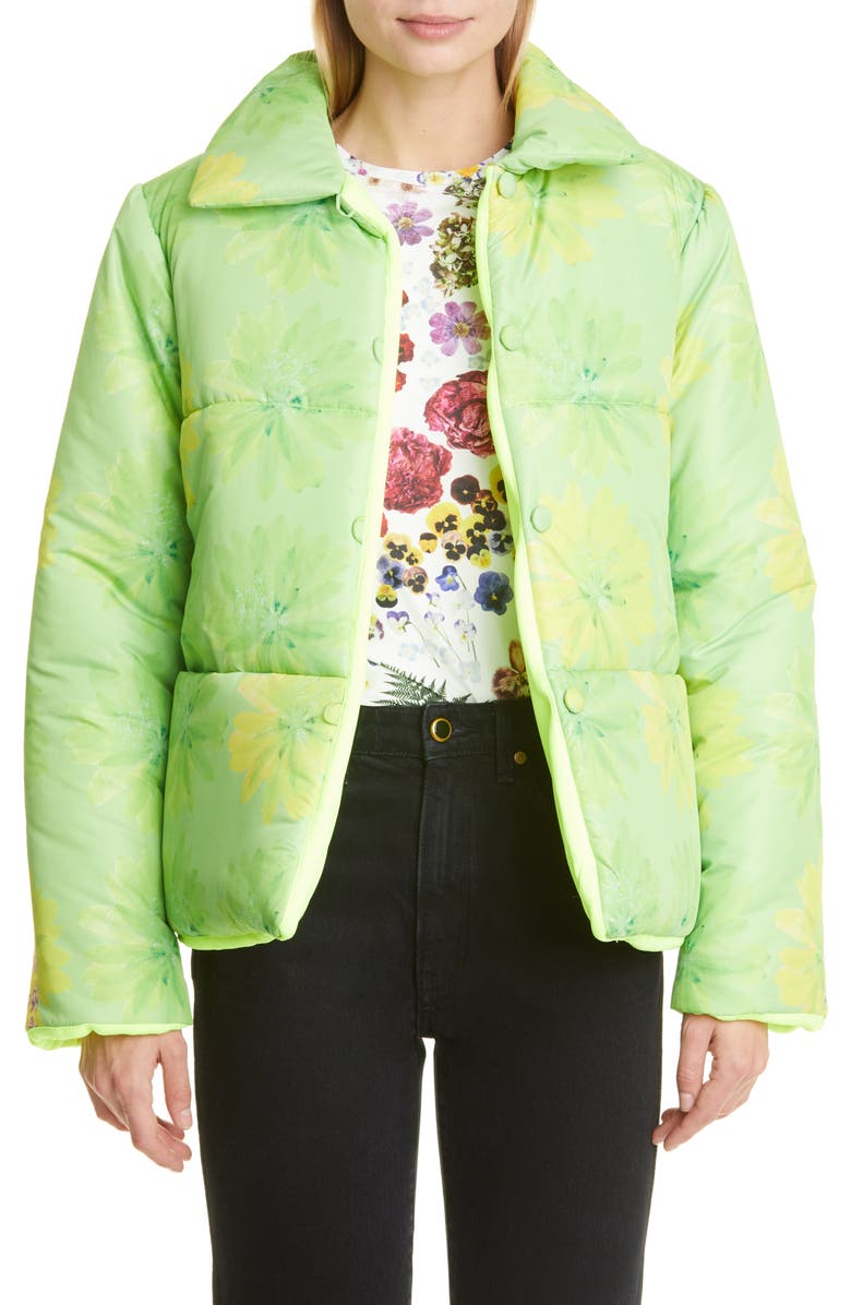 Dauphinette Neon Lotus/Neon Orchid Quilted Puffer Jacket, Main, color,