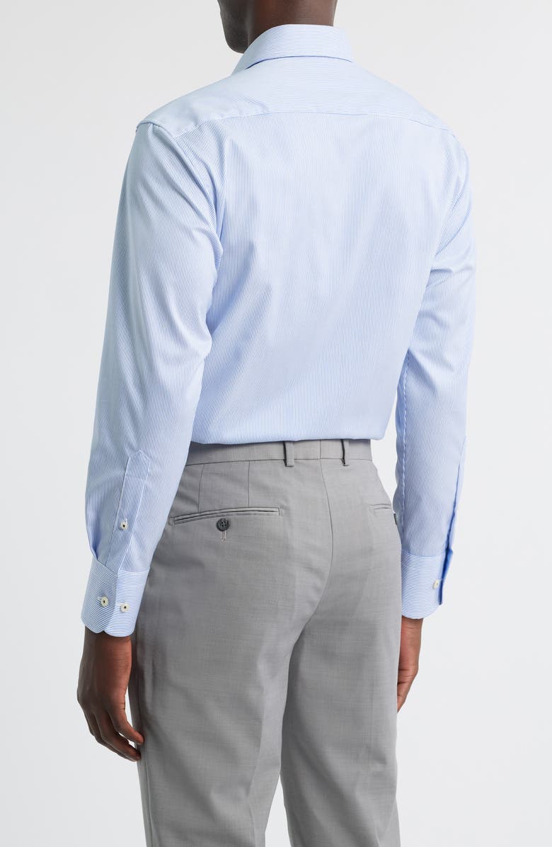 1863 by Eterna Luxury Modern Fit Micro Stripe Non-Iron Dress Shirt, Alternate, color, Blue