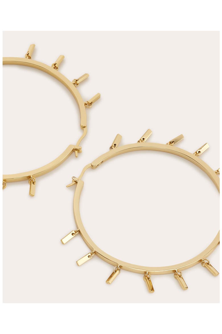 Carrie Charm Hoop Earrings, Alternate, color, GOLD