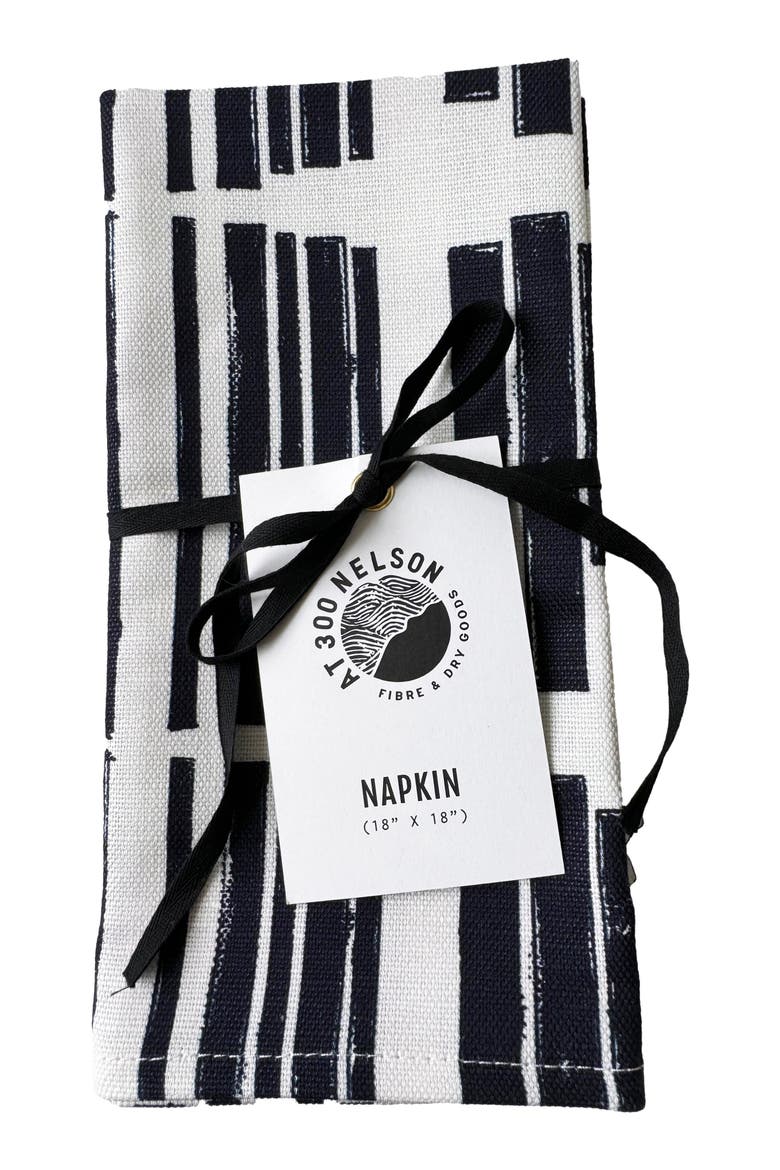 Marguerite in Indigo - Pair of Napkins, Alternate, color, Indigo