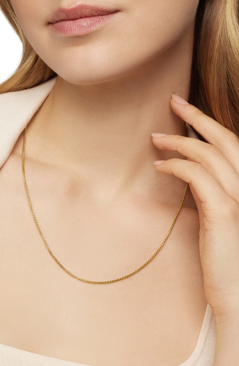 David Yurman Box Chain Necklace in 18K Gold, 1.7mm, Alternate, color, Gold