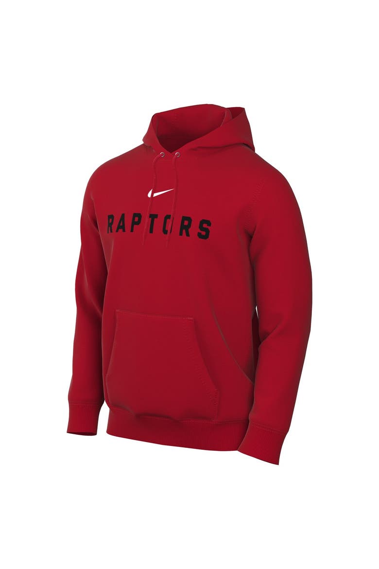 Men's Nike Red Toronto Raptors Sportswear Essential Wordmark Club Hoodie, Alternate, color, Red