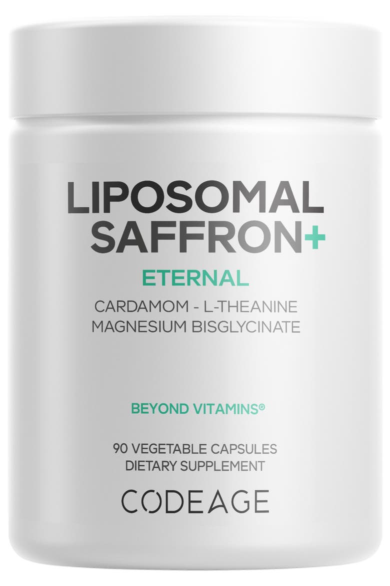 Liposomal Saffron+, Magnesium, L-Theanine Supplement, Main, color, White