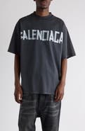 Balenciaga Medium Fit Tape Type Logo Graphic T-Shirt