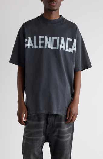 Balenciaga Paris Moon Oversize Distressed Cotton Graphic T Balenciaga Paris Moon Oversize Distressed Cotton Graphic T