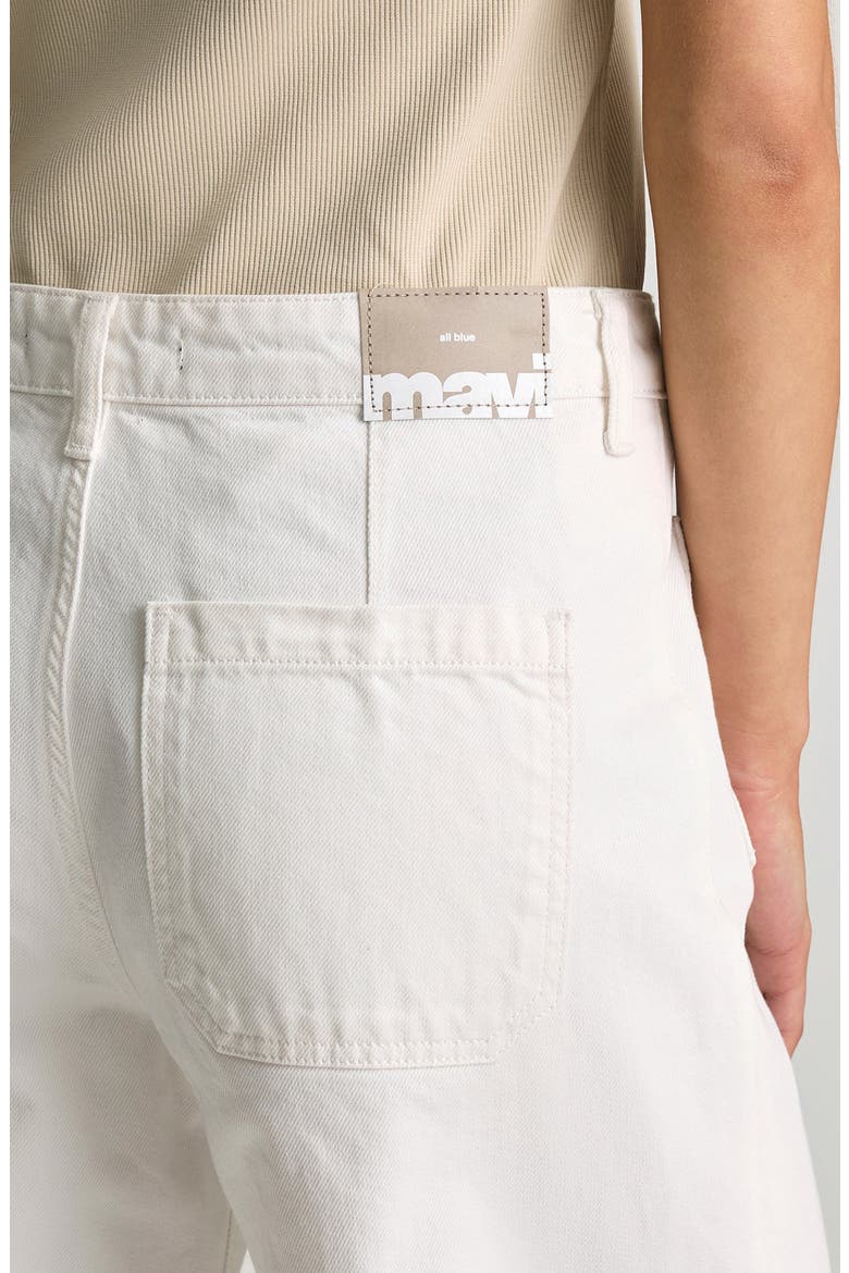 Christine Patch Pocket Wide Leg Jeans, Alternate, color, WHITE CLASSIC DENIM