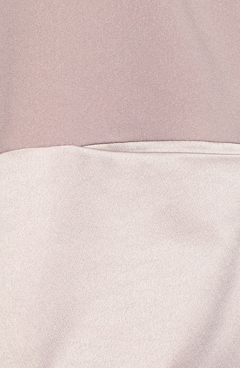 Missguided Satin & Faux Suede Bomber Jacket, Alternate, color,