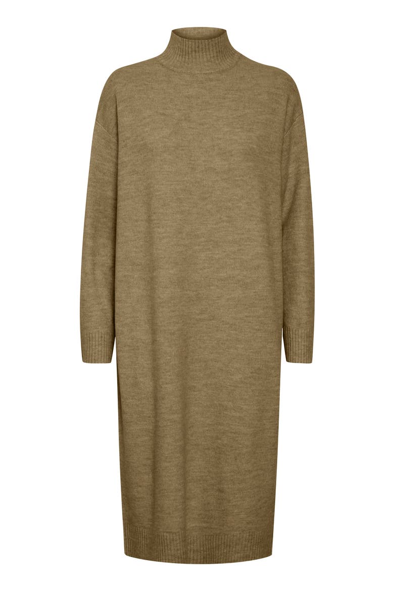 Mock Neck Sweater Dress, Alternate, color, MILITARY OLIVE MELANGE