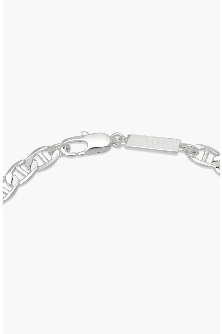 Figaro Bracelet in Silver, Alternate, color, Silver