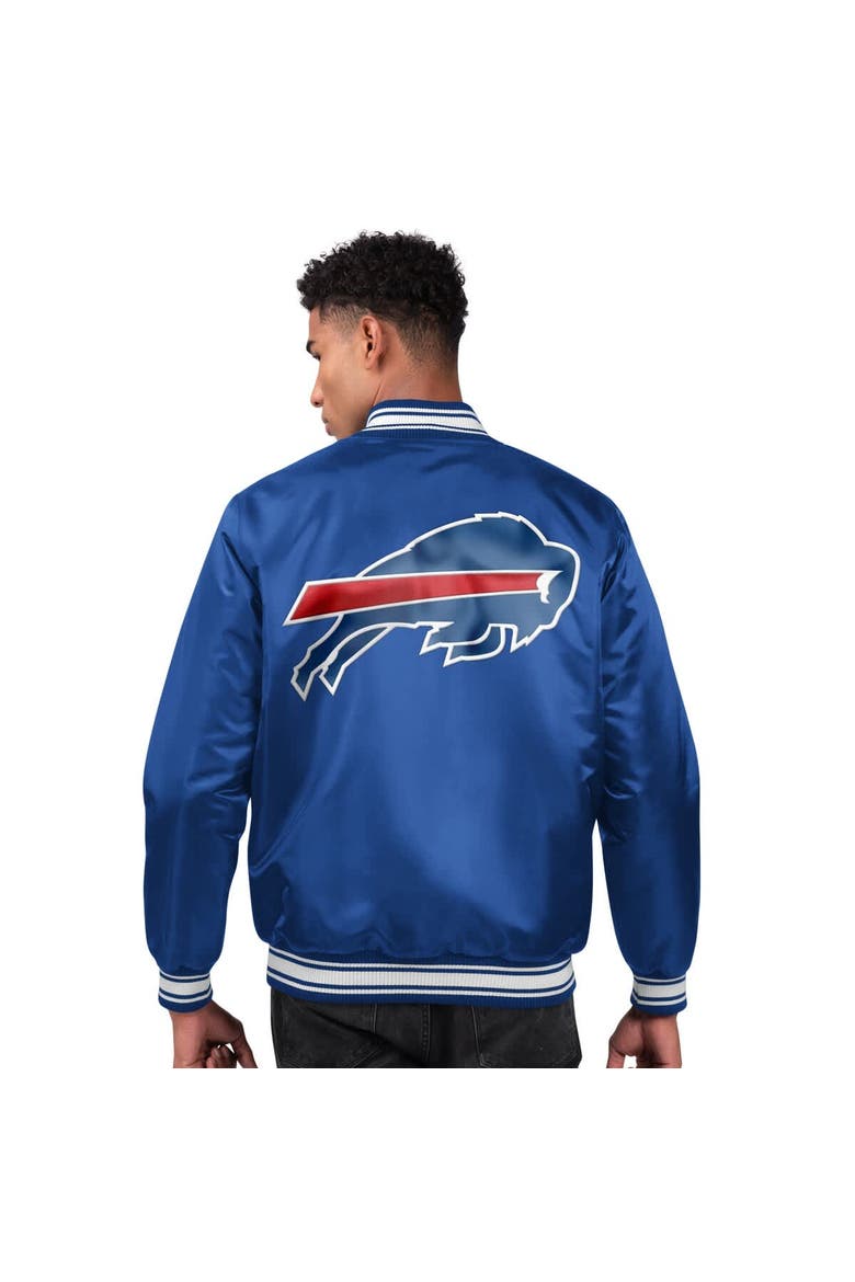 Men's Starter  Royal Buffalo Bills Locker Room Satin Full-Snap Varsity Jacket, Alternate, color, Royal