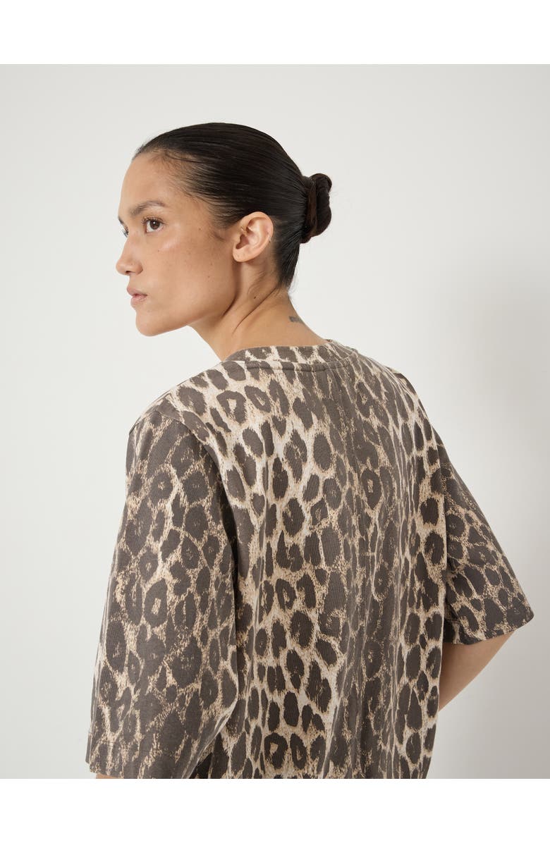 Hush Romina Leopard Print Heavyweight T-shirt, Alternate, color, Trans Neutral Leopard Print