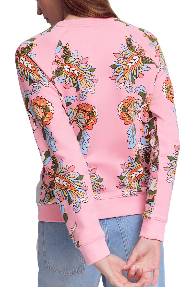 Rosa Print Cotton Sweatshirt, Alternate, color, MULTI, BOTANICAL FLOURISH