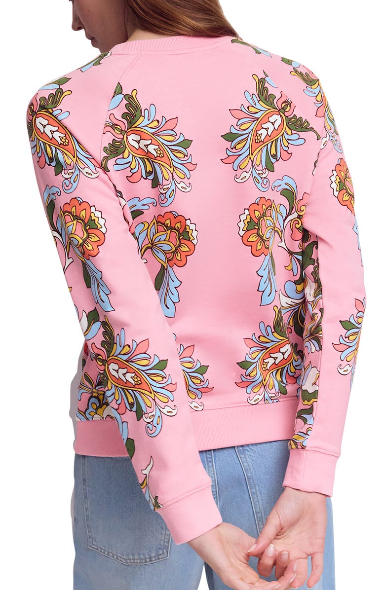 Boden Rosa Print Cotton Sweatshirt, Alternate, color, Multi, Botanical Flourish